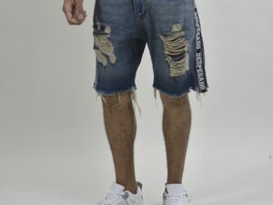 Bermuda jean galón despegado