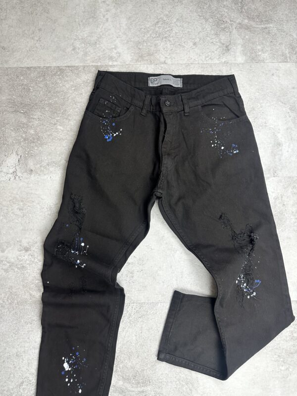 Denim mom negro c/azul - Image 2